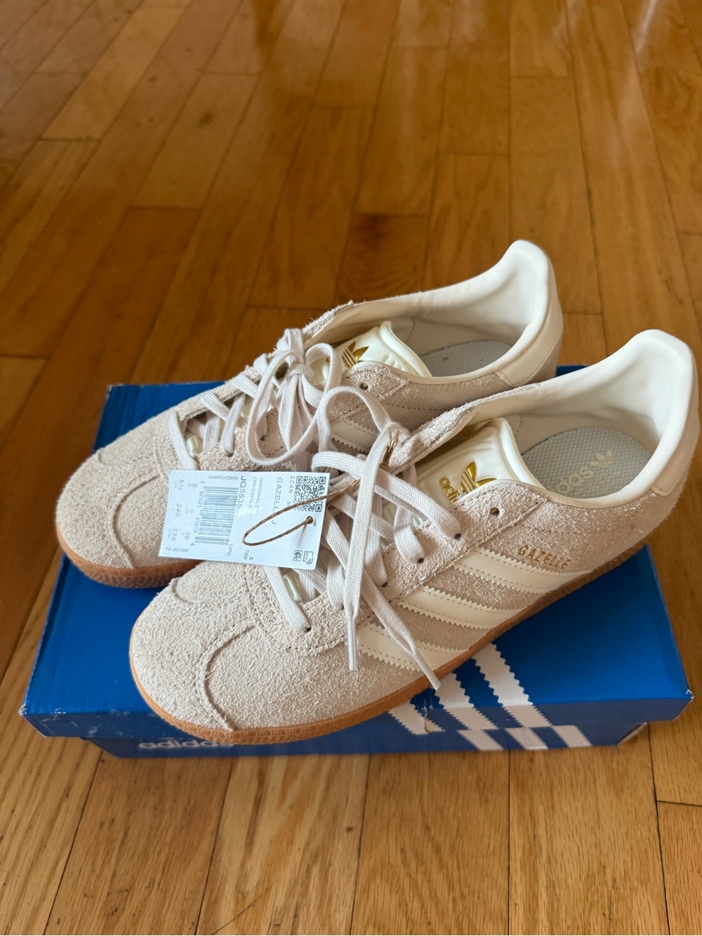 adidas Gazelle Women's Sneakers in Beige Suede